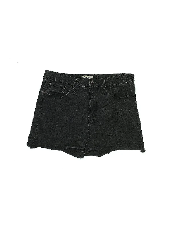 High-Rise Denim Shorts in Dark Wash