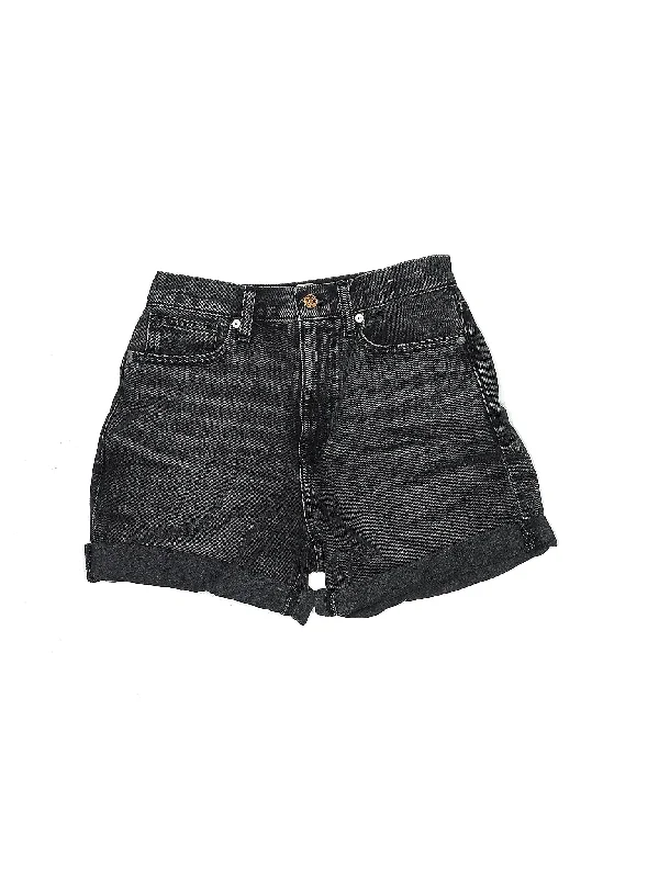 High-Rise Denim Shorts in Dark Wash