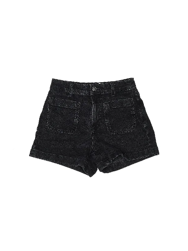 High-Rise Denim Shorts in Dark Wash