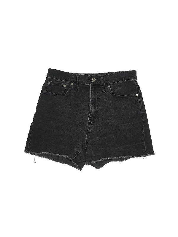 High-Rise Denim Shorts in Dark Wash