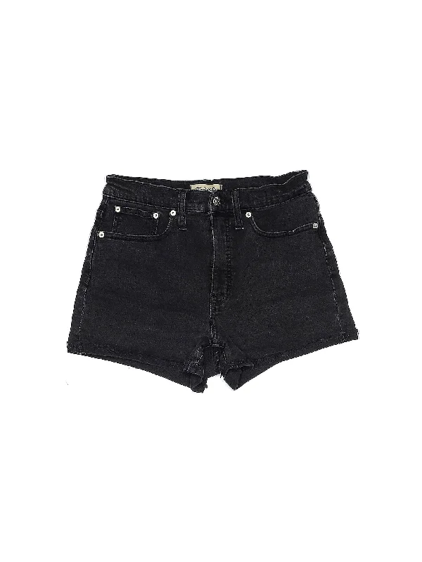 High-Rise Denim Shorts in Dark Wash