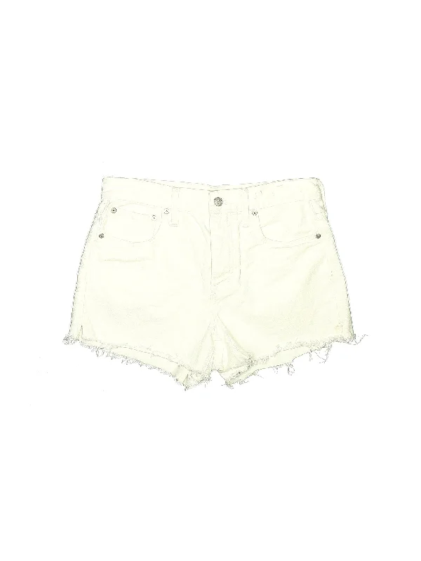 High-Rise Denim Shorts in Light Wash