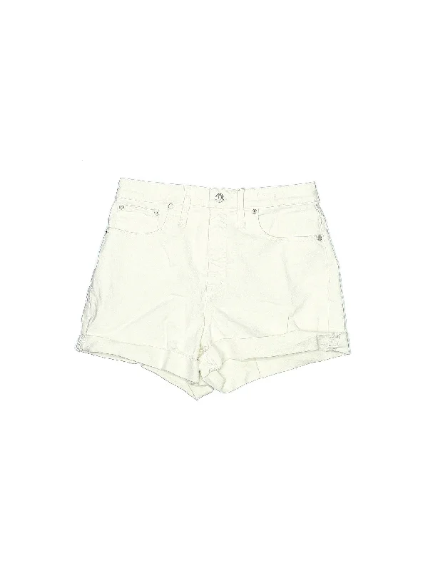 High-Rise Denim Shorts in Light Wash