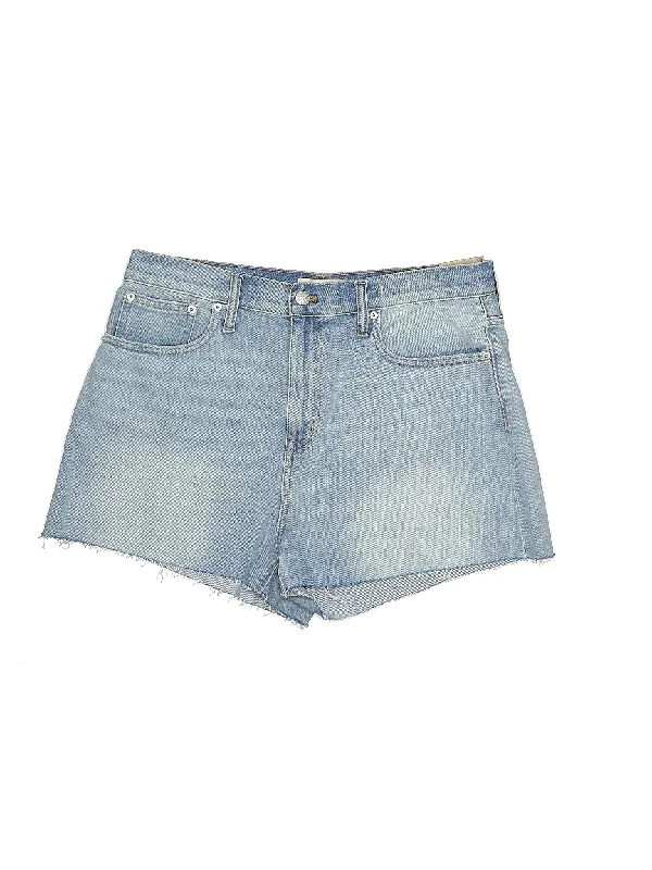 High-Rise Denim Shorts in Light Wash