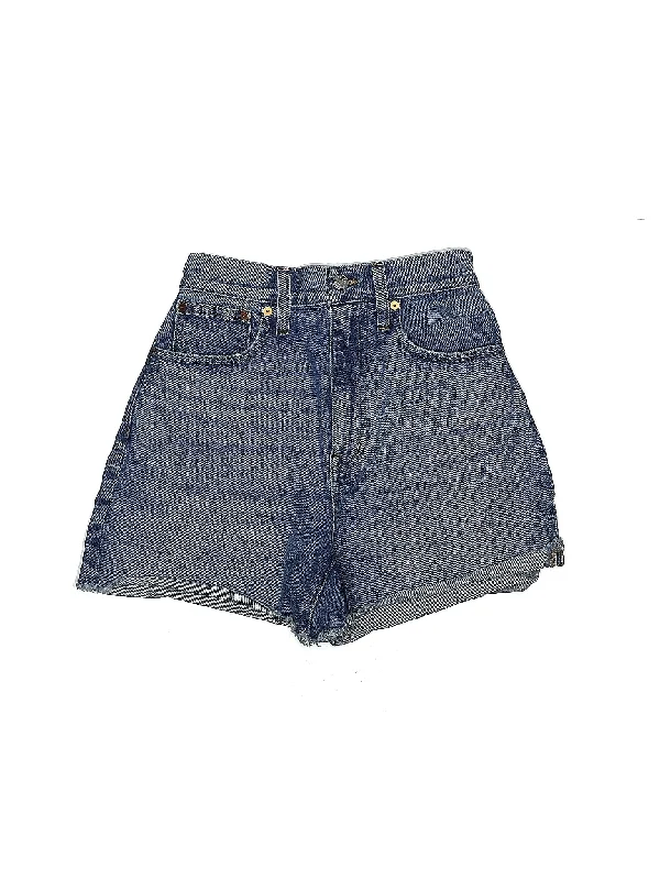 High-Rise Denim Shorts in Medium Wash