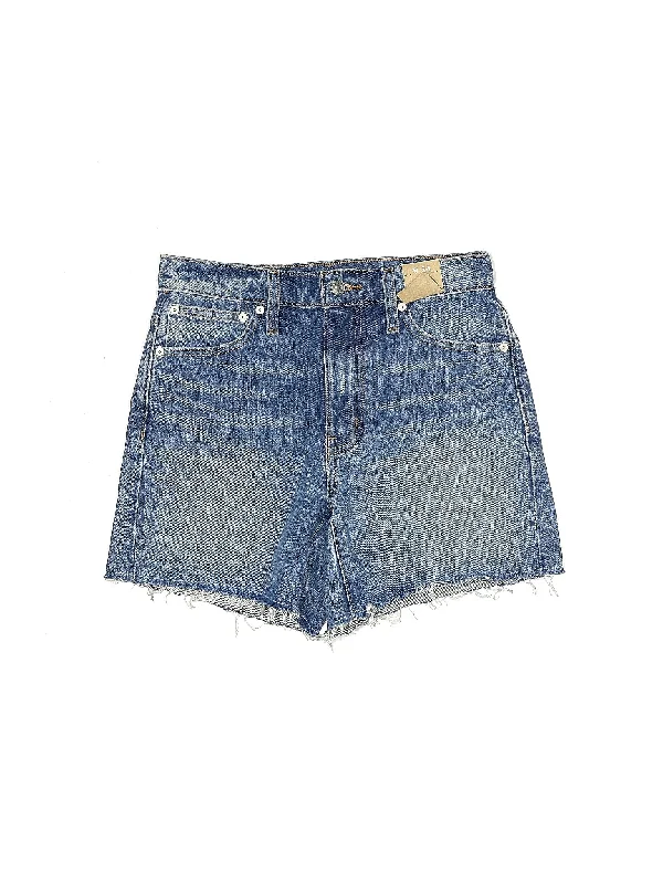 High-Rise Denim Shorts in Medium Wash