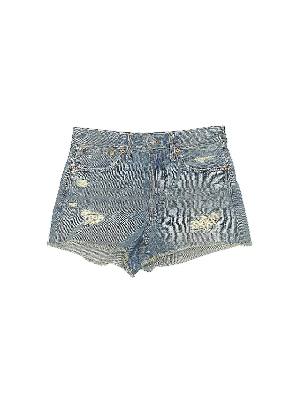 High-Rise Denim Shorts in Medium Wash