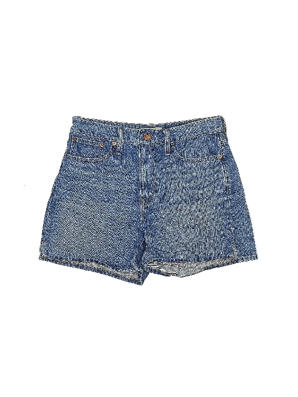 High-Rise Denim Shorts in Medium Wash