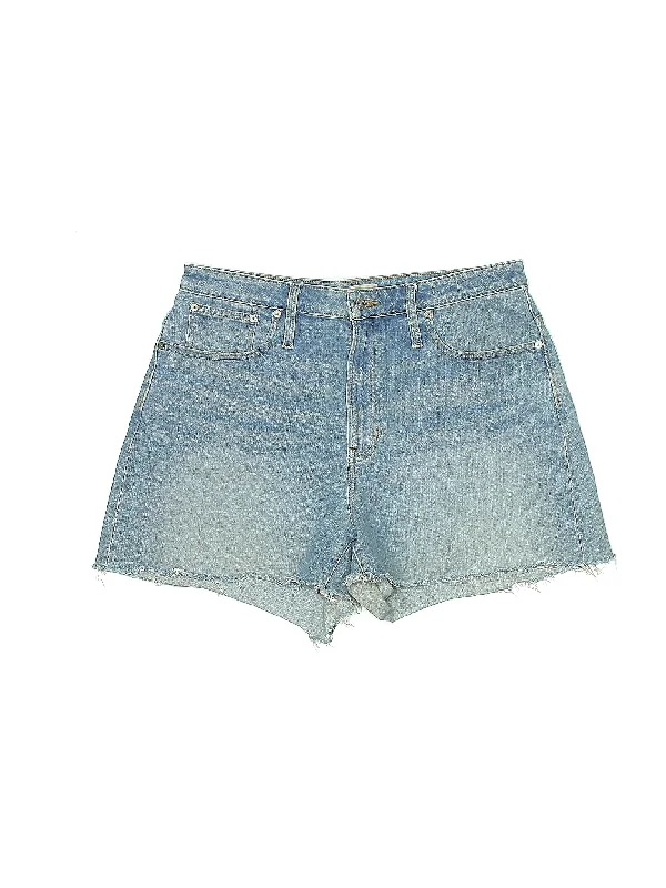 High-Rise Denim Shorts in Medium Wash