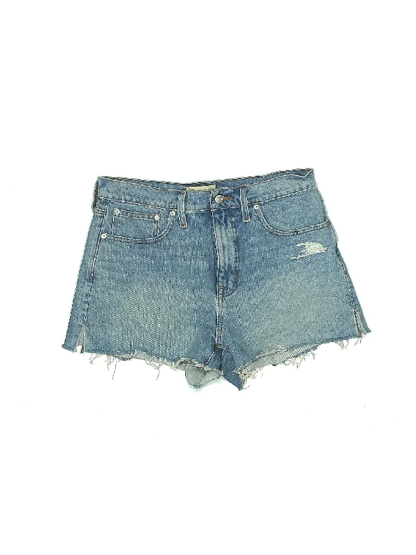 High-Rise Denim Shorts in Medium Wash