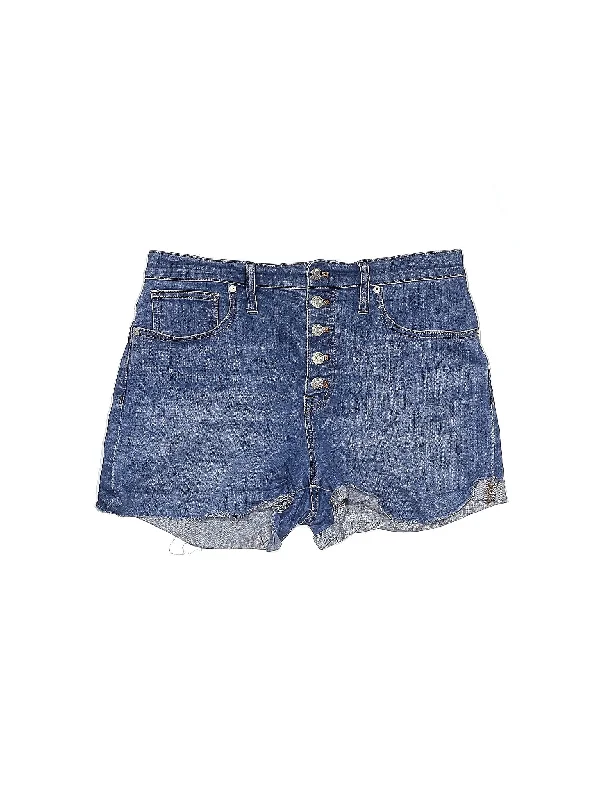 High-Rise Denim Shorts in Medium Wash