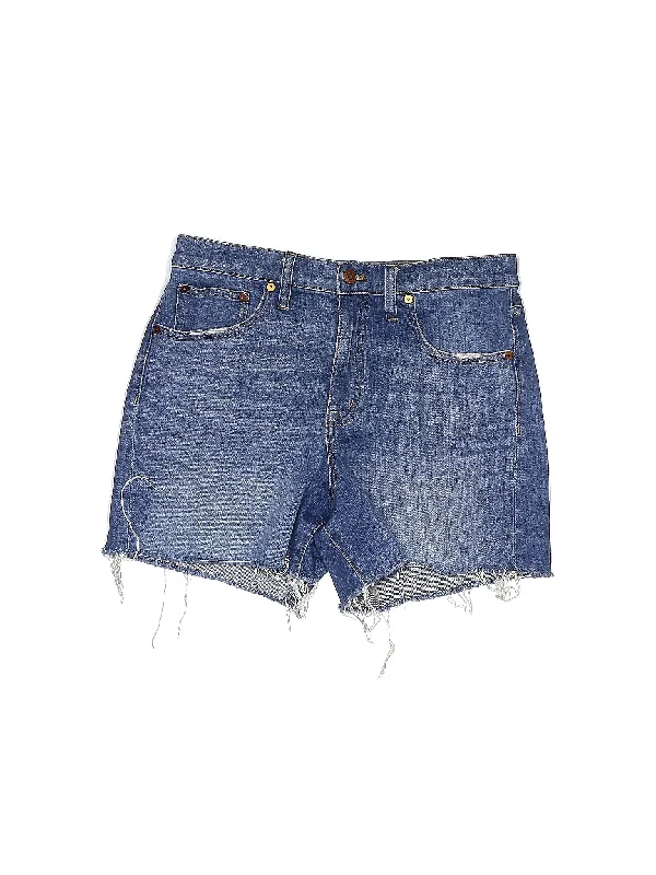 High-Rise Denim Shorts in Medium Wash