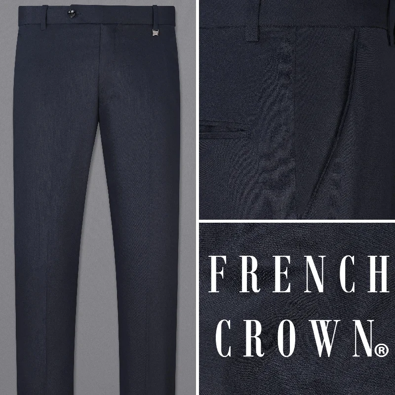 Thunder Navy Blue Premium Cotton Pants