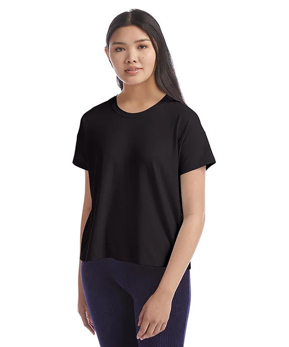 CHP130 - Champion Ladies Relaxed Essential T-Shirt | Black