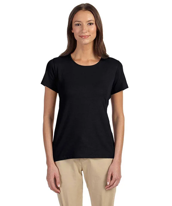 DP182W - Devon & Jones Ladies Perfect Fit™ Shell T-Shirt | Black