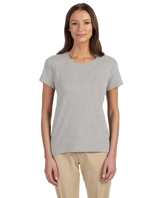 DP182W - Devon & Jones Ladies Perfect Fit™ Shell T-Shirt | Grey Heather