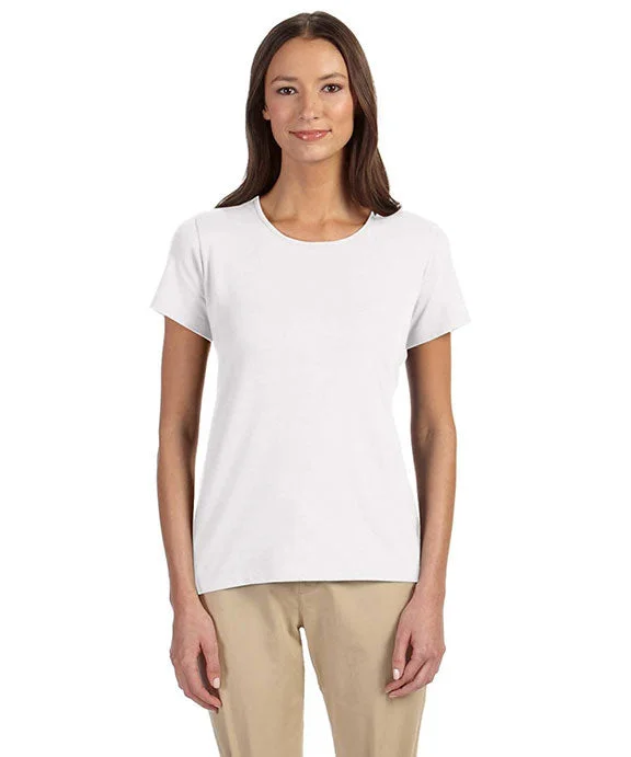 DP182W - Devon & Jones Ladies Perfect Fit™ Shell T-Shirt | White