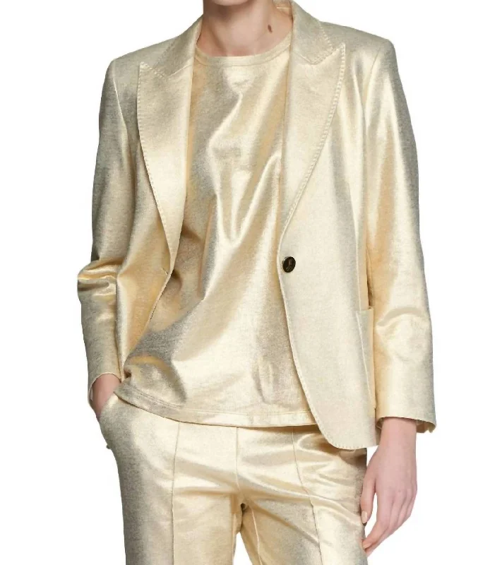 Hillary Jacket In Metallic Gold