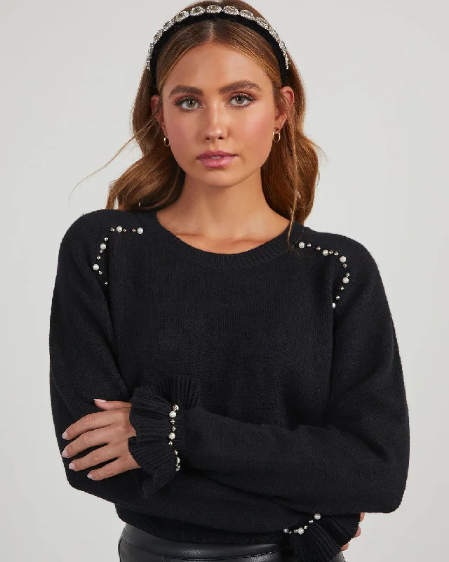 Virginia Pearl Embelished Sweater