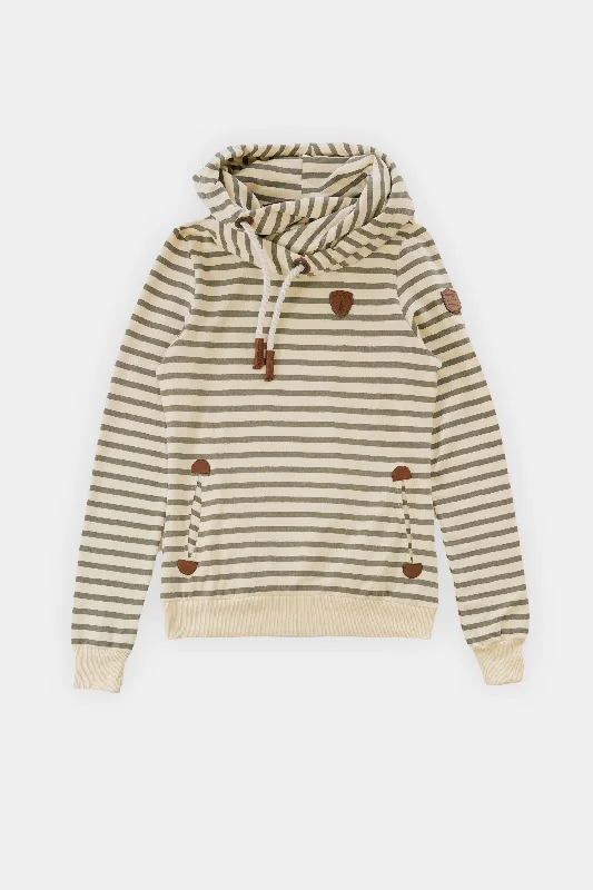 Artemis Oatmeal Vetiver Stripe Hoodie