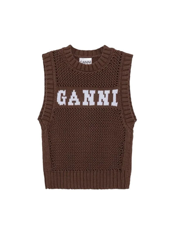 Ganni Cotton Rope Vest