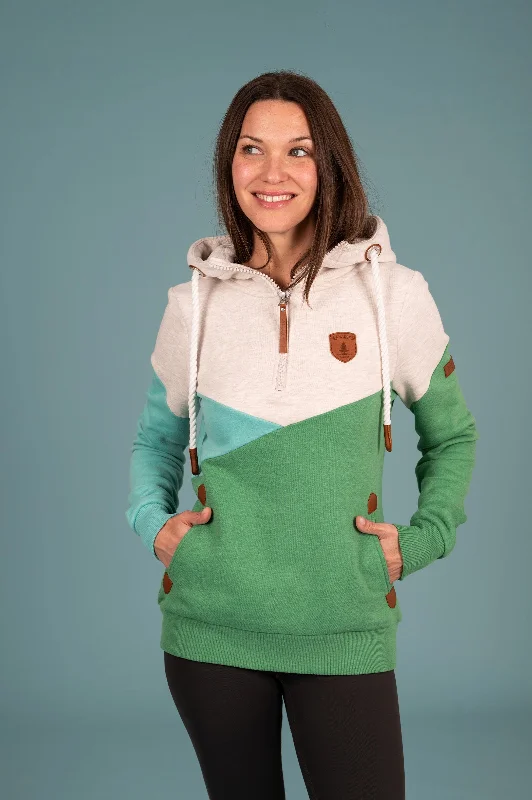 Roxy Emerald Green Mix Half-Zip Hoodie