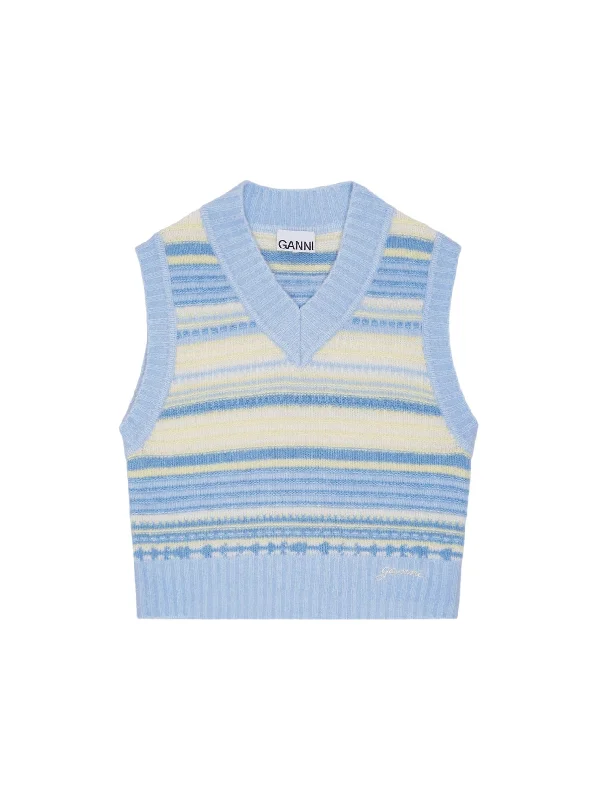 Ganni Soft Wool Stripe Vest