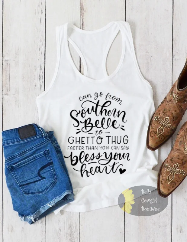 Southern Belle To Ghetto Thug Women's Tank Top