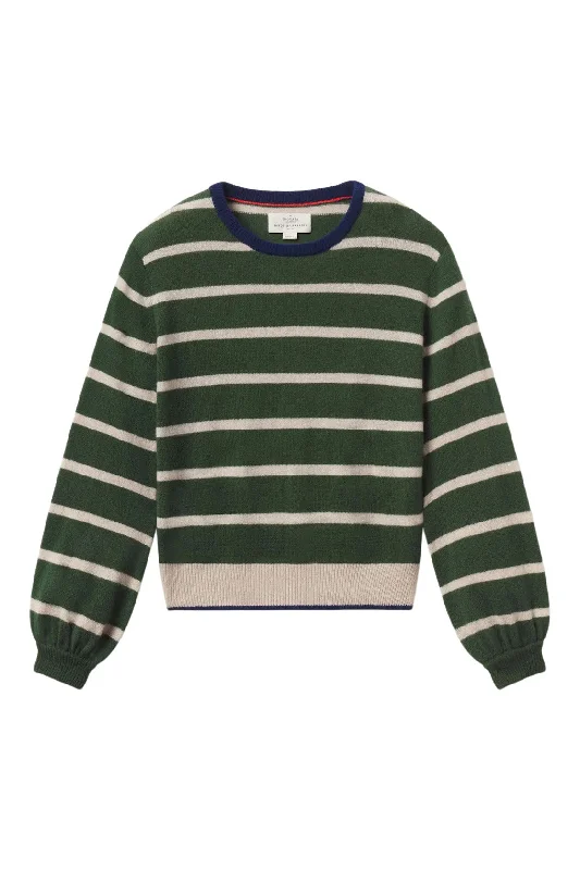 Trovata Birds of Paradis Ryann Sweater in Green Stripe