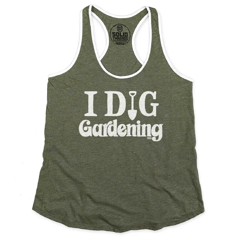 Women's I Dig Gardening Ringer Tank Top