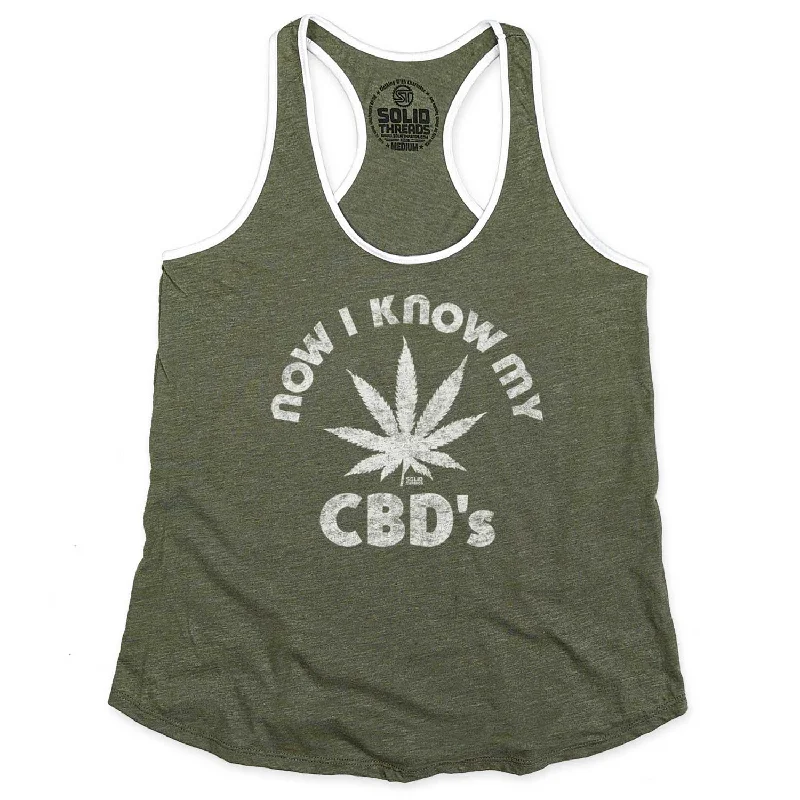 Women's Now I Know My CBD's Ringer Tank Top