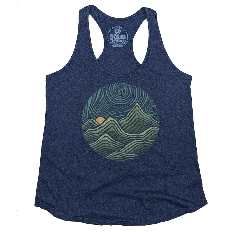 Women's Swirly Mountains Tank Top | Design by Dylan Fant